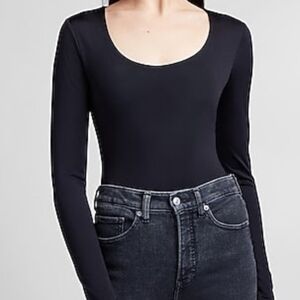 Women's Express Black Long Sleeve Bodysuit, Size M
